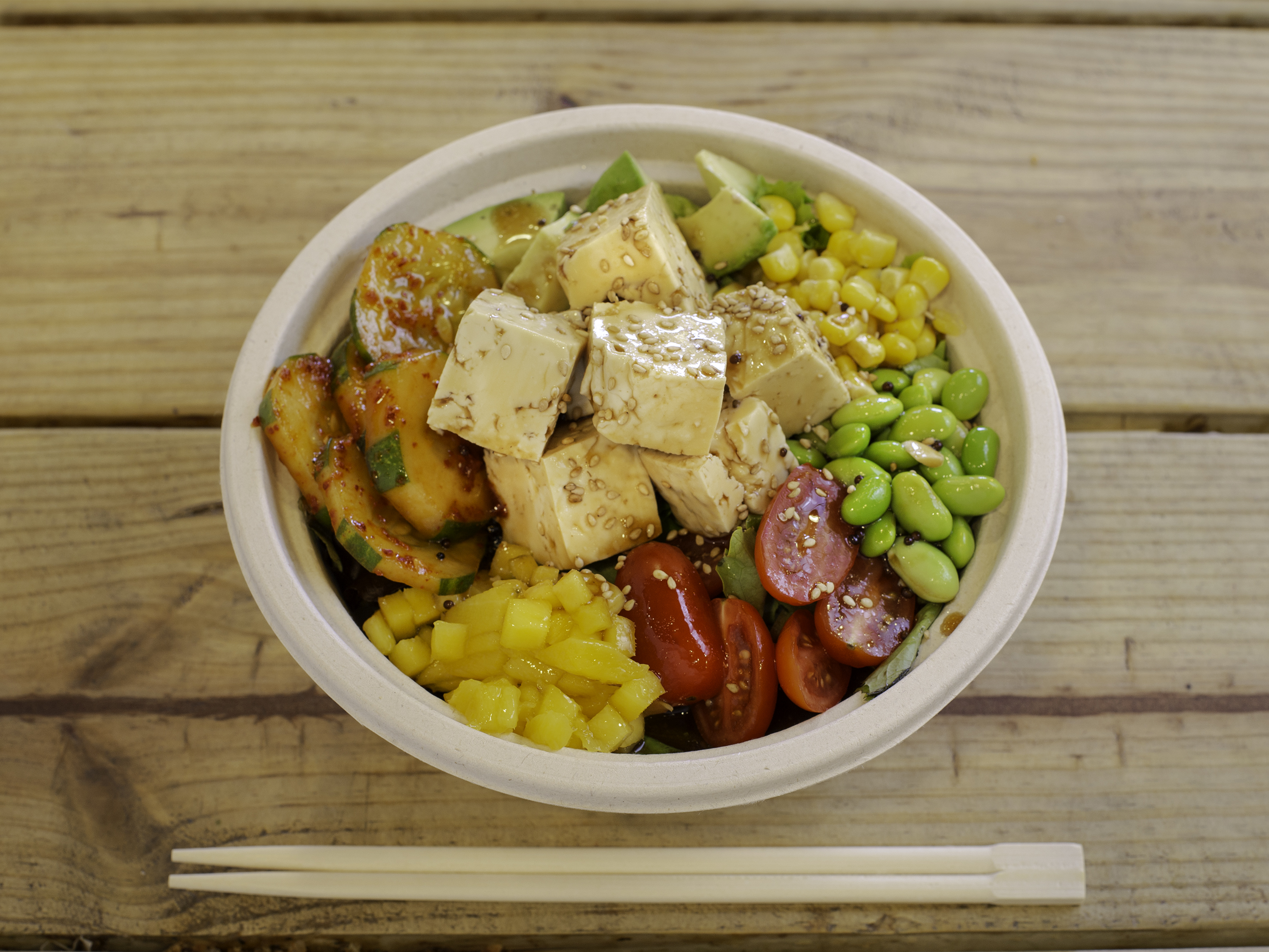 Spicy Tofu & Kimchi Poke