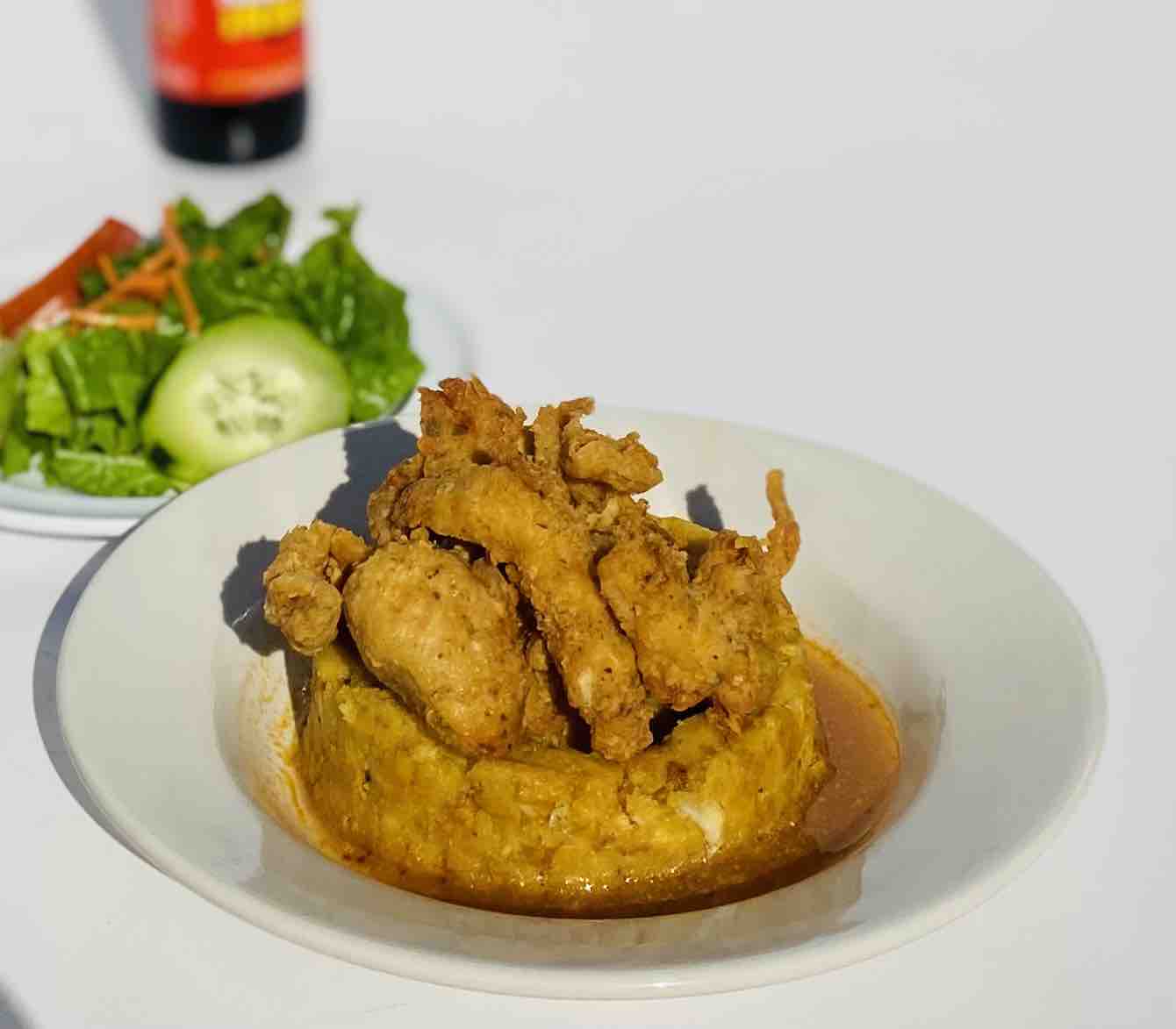 Mofongo de Pollo Empanizado