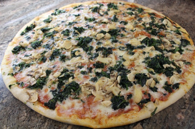 Mushroom and Spinach Slice