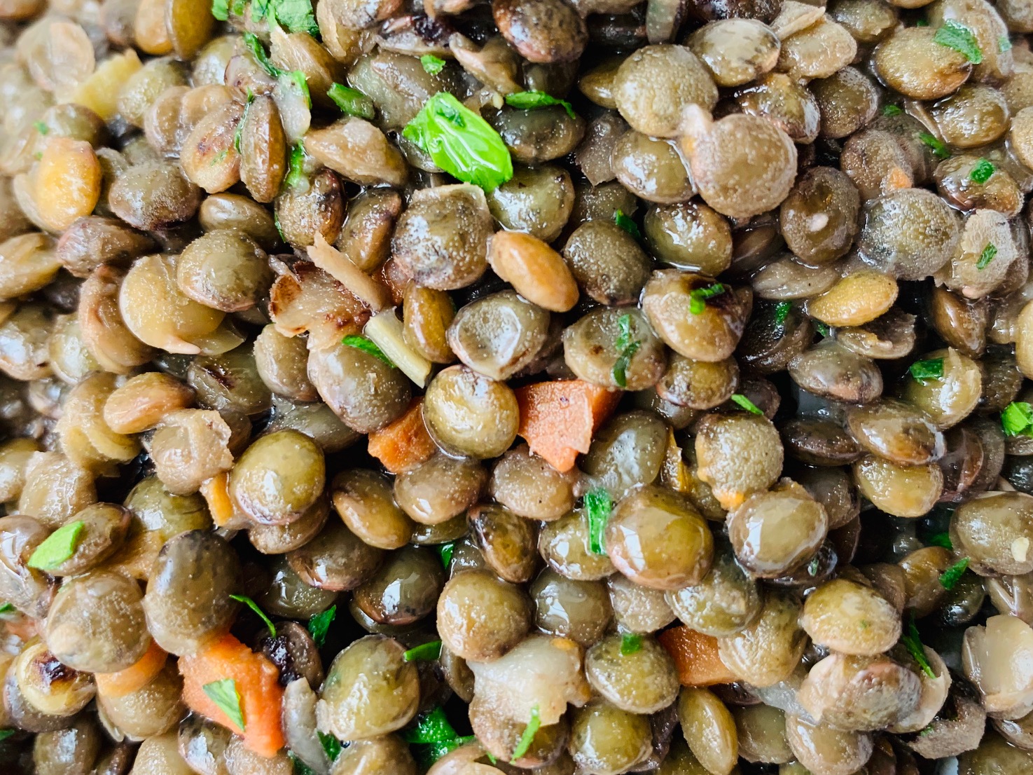 Braised Green Lentils