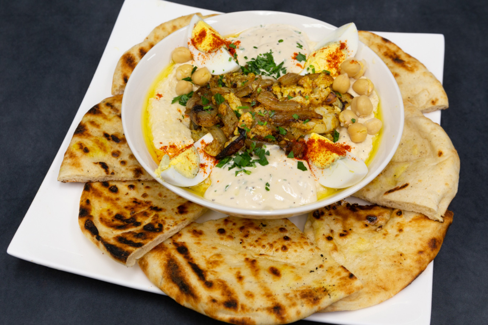5. Roasted Cauliflower Shawarma Hummus Bowl
