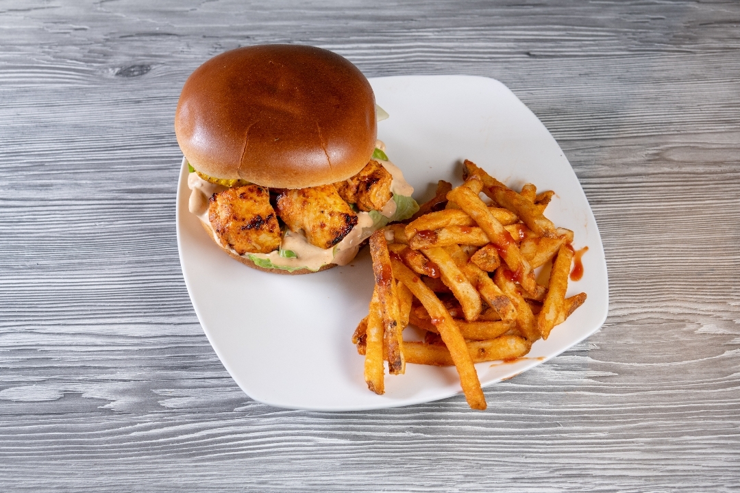 Smokey Buffalo Grilled Kabob Sandwich