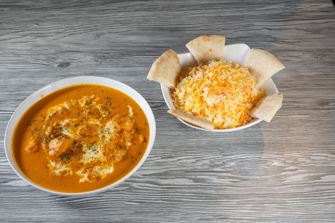 Butter Chicken Rice Plate