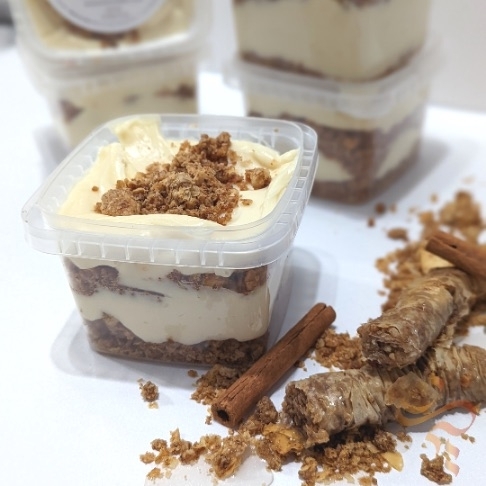 Baklava Cheesecake Cake Cubed