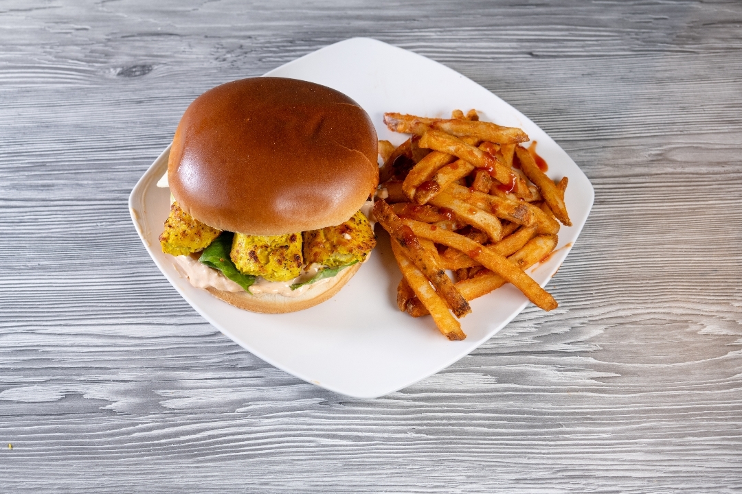 Grilled Chicken Kabob Sandwich